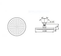 Верхний душ круглой формы Fantini Nostromo 9230 схема 2