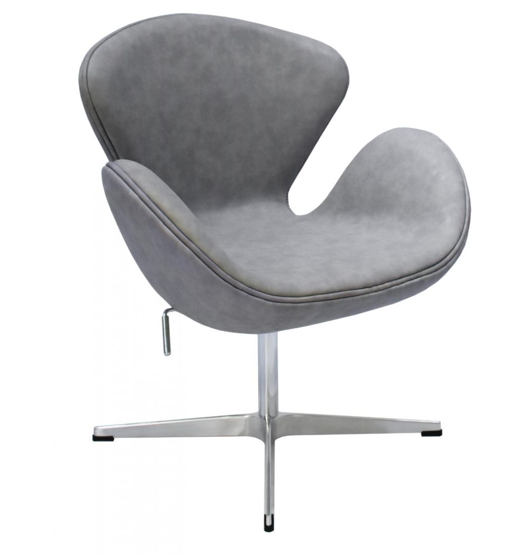 Кресло SWAN CHAIR светло-серый матовый с эффектом 
состаренная кожа