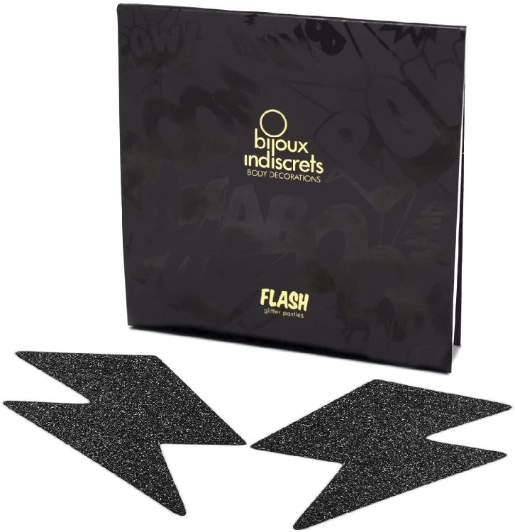 Наклейки на грудь (пэстис) Bijoux Black Flash
