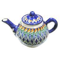 Чайник узбекский Риштан, 1 литр, ручная работа, УЦЕНКА
