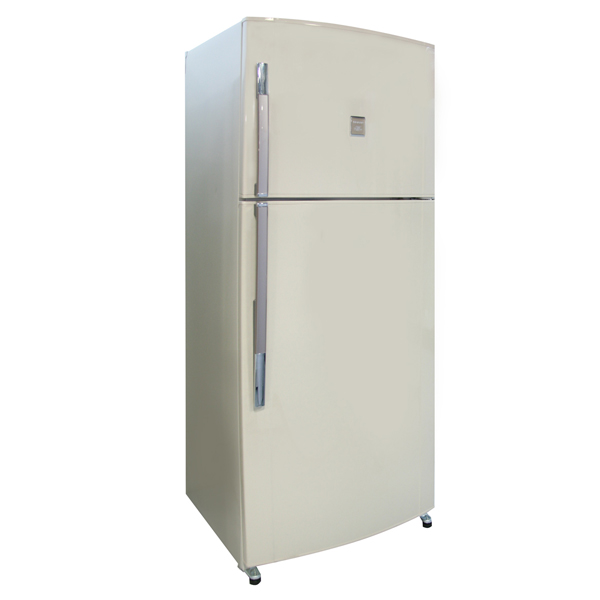 Холодильник шарп широкий с верхней морозилкой бежевый фото