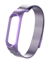 Сменный металлический ремешок с магнитной застежкой на фитнес - браслет Xiaomi mi band 5 (Фиолетовый)