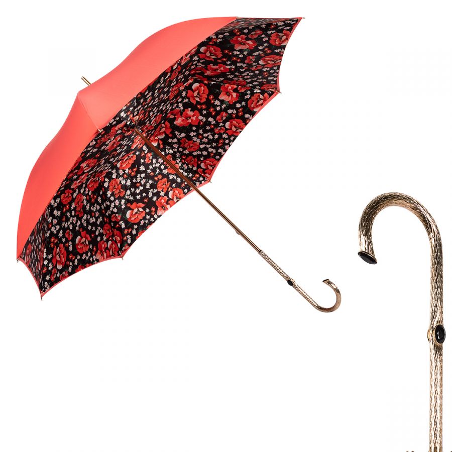 Зонт-трость Pasotti Coral Papavero Oro