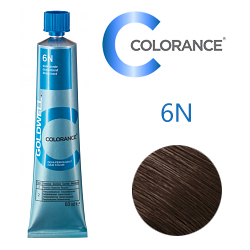 Goldwell Colorance 6N - Тонирующая крем-краска Темно-русый 60 мл