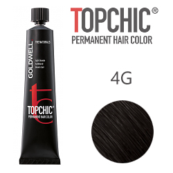 Goldwell Topchic 4G - Стойкая краска для волос - Cредний коричневый золотистый 60 мл.