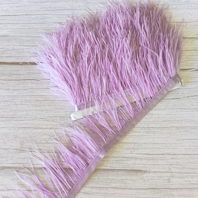 Перья сиреневые, длина пера 12-17 см, арт PS021-15, цвет лиловый, нарезаем от 0,5 м