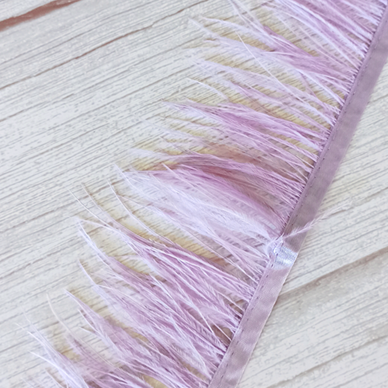 Перья сиреневые, длина пера 12-17 см, арт PS021-15, цвет лиловый, нарезаем от 0,5 м