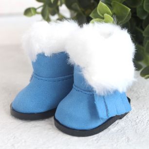 Обувь для кукол - Сапожки угги голубые на замочке, 5,5 см.