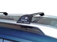 Багажник Turtle Tourmaline V1 на Nissan X-Trail T32, серебристый на рейлинги, производство Turtle (Турция)