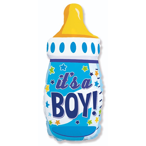 Бутылочка для мальчика новая шар фольгированный с гелием