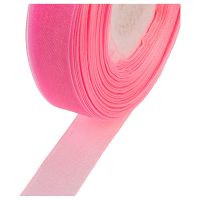 Лента атласная, розовая, ширина=0.7 см 227.5 м. (5 бобин по 45.5 м)