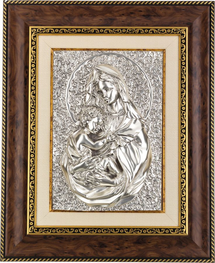Панно настенное "Дева Мария" 25x34 см багет 38x47x4 см