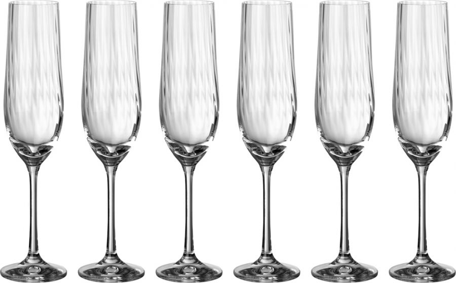 Набор бокалов для шампанского "Waterfall" 6 шт. 190 мл., h=24 см