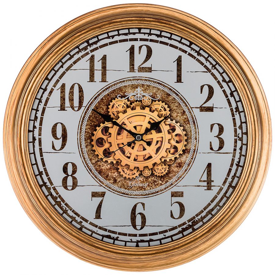 Часы настенные кварцевые диаметр 46 см, диаметр циферблата 38.2 см