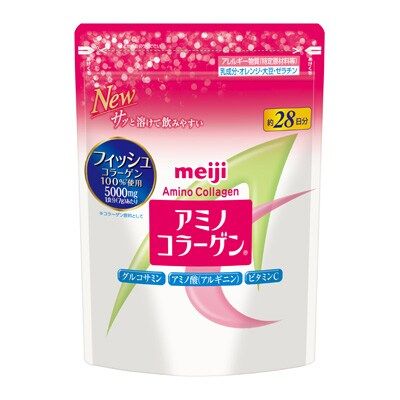 ​Meiji Амино-коллаген (Amino collagen) — новая мягкая упаковка без мерной ложки (порошок)