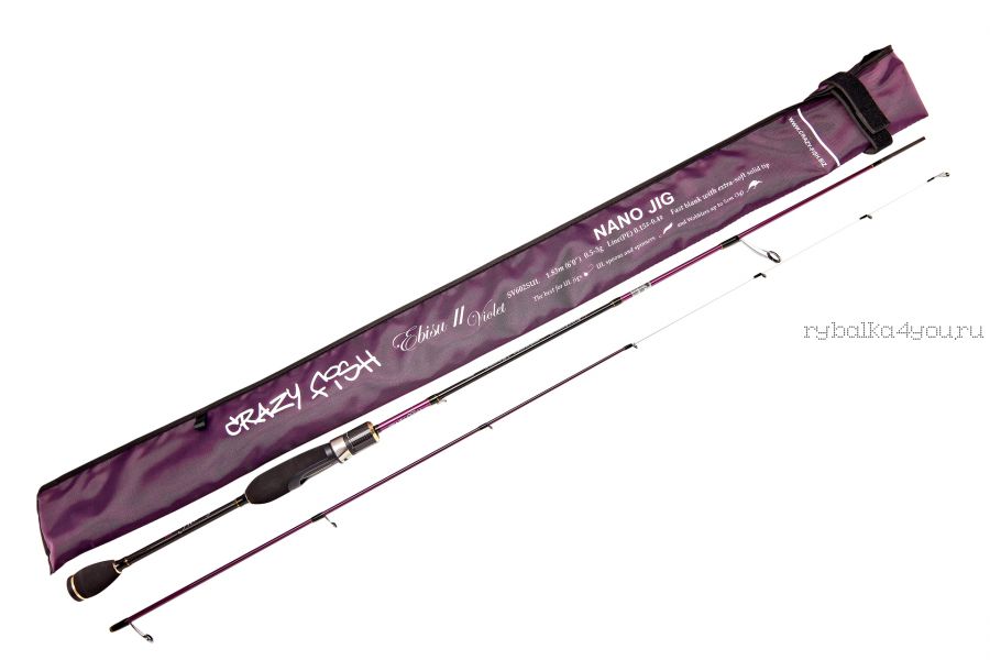 Спиннинг Crazy Fish Ebisu II Violet SV 602 SUL Nano Jig new style (0,5-3g 183cm)