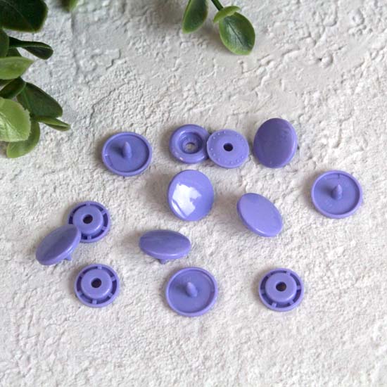 Кнопки пластиковые - Фиолетовые, 12 мм
