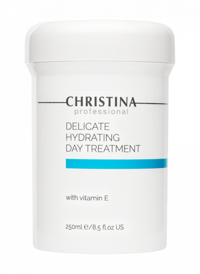 Деликатный увлажняющий дневной уход с витамином Е для лица Christina (Кристина) 250 мл