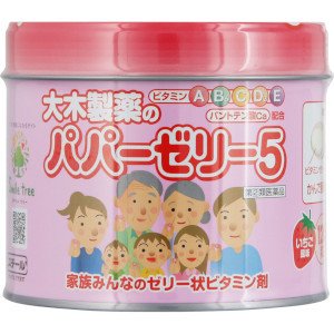 OHKI Papa Jelly 5 Детские витамины-желе с клубничным вкусом 120 шт.