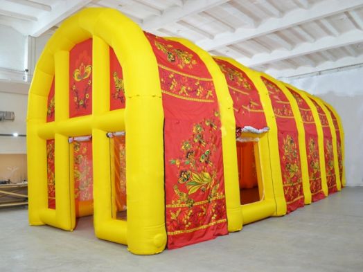 Индивидуальный ангар-палатка в полноцветной печати