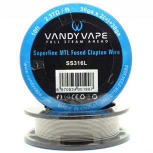 Vandy Vape Superfine MTL Fused Clapton Wire SS316 30ga*2+38ga