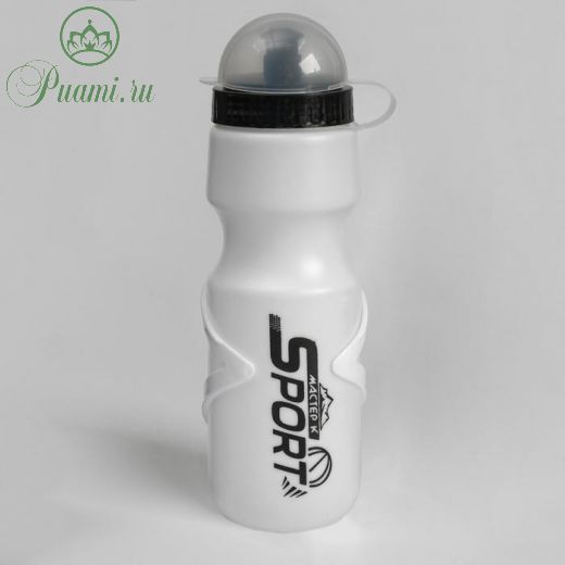 Бутылка для воды 700 мл велосипедная,  с креплением, SPB, белая, Мастер К.