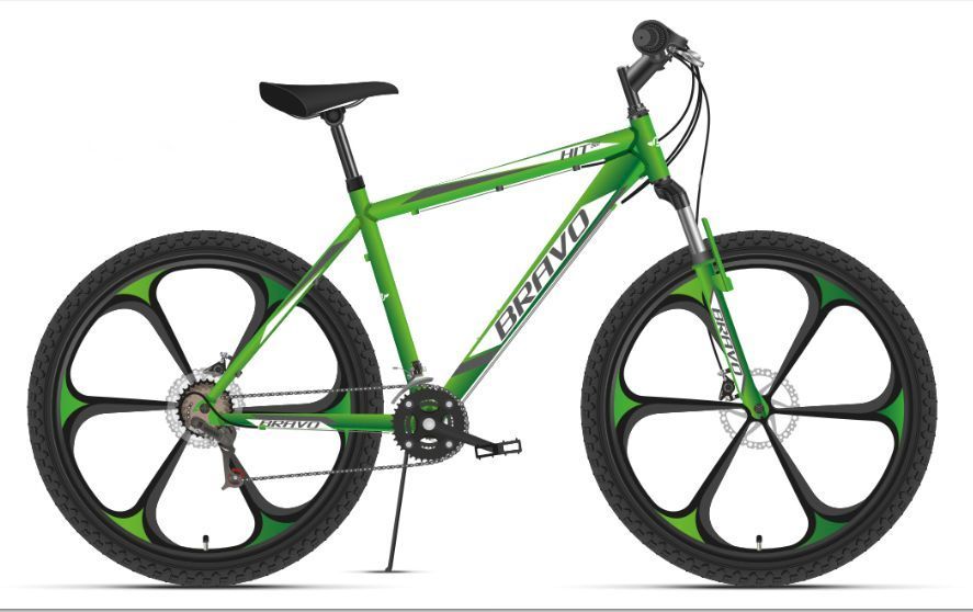 Велосипед Bravo Hit 26 D FW Зелёный/белый/серый (HD00000324)