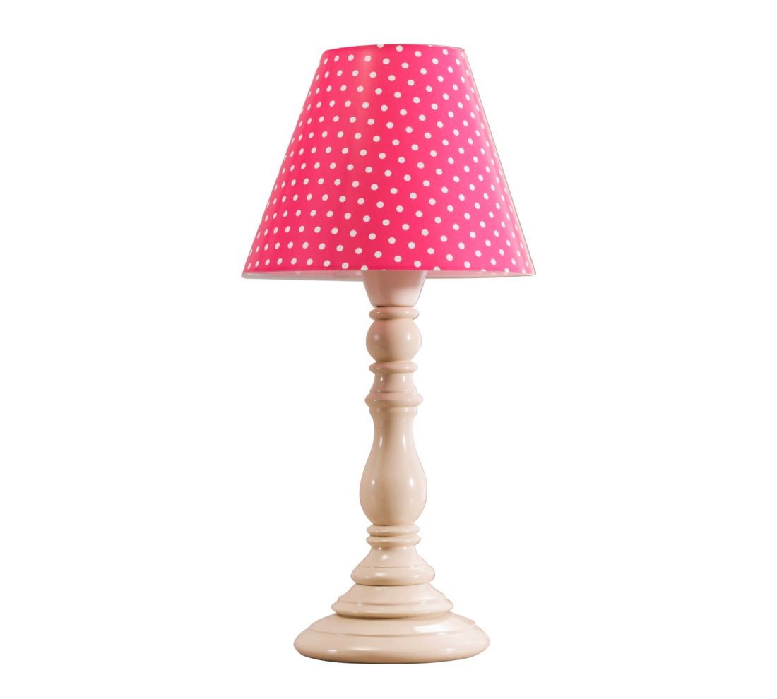 Лампа Dotty (розовая, белый горох)