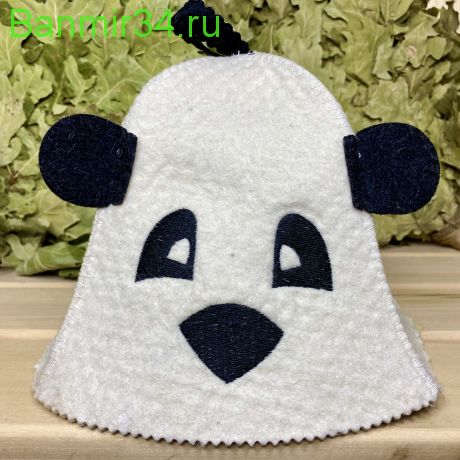 Детская шапка "Панда" с ушками