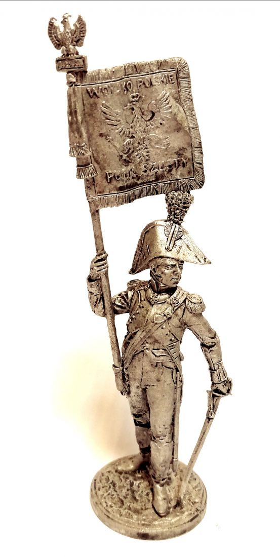 Фигурка Офицер-орлоносец 6-го пехотного полка. Польша, 1810-14 гг. олово