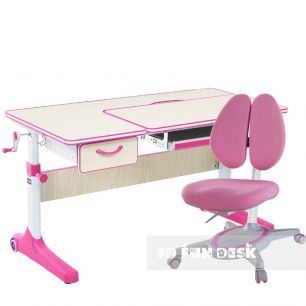 Комплект растущая парта Imparare Pink Cubby + кресло Primavera II Pink