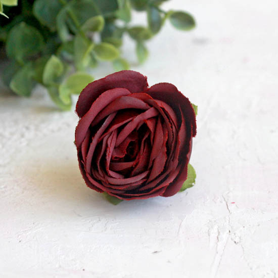 Бутон розы 4,5 см. - тканевый бордовый