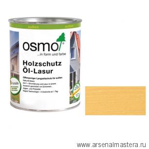 Защитное масло - лазурь для древесины для наружных работ OSMO 710 Holzschutz Ol-Lasur Пиния 0,75 л Osmo-710-0,75 12100097