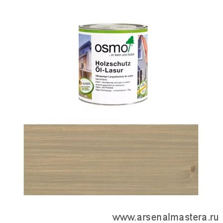 OSMO ВЕСНОЙ ДЕШЕВЛЕ! Защитное масло - лазурь для древесины для наружных работ OSMO Holzschutz Ol-Lasur 903 Серый базальт 0,75 л Osmo-903-0,75 12100026