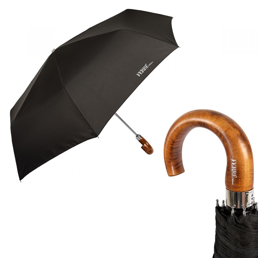 Зонт складной Ferre 5675-OC Classic Legno Black