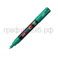 Маркер декоративный UNI POSKA 0,7мм зеленый PC-1M