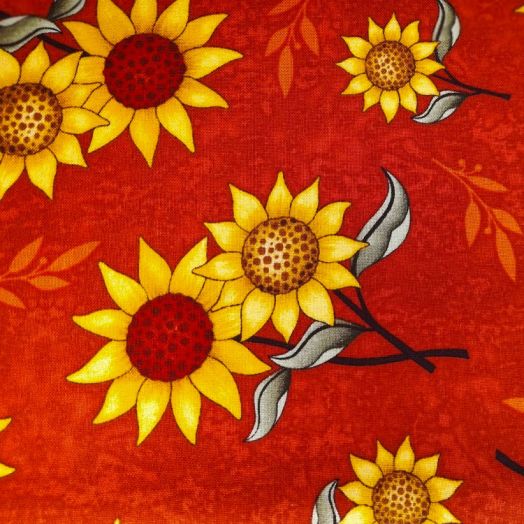 Ткань  Sanflower Bouquet Подсолнухи Quilting Treasures США отрез 50 см х 55 см (23231)