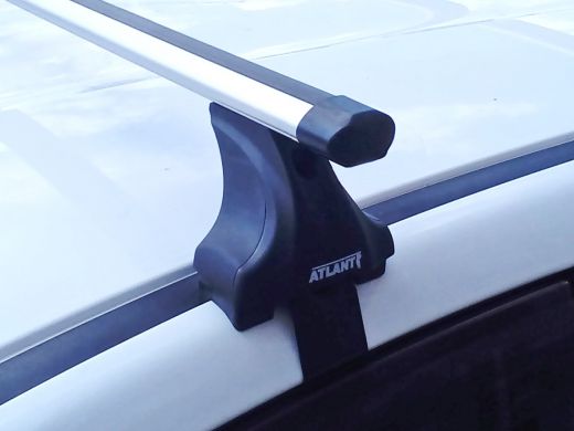 Багажник на крышу Renault Scenic 3, Атлант, аэродинамические дуги Эконом, опора Е
