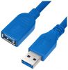 Удлинитель USB 3.0 для 4G 5G модемов, внешних дисков, и других энергоемких USB устройств GCR 1м, синий