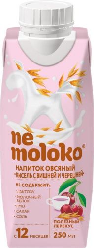 Напиток овсяный «Кисель с вишней и черешней» Nemoloko, 250 мл