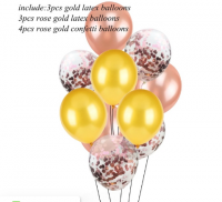 Цветные латексные шары воздушные шары с конфетти 5