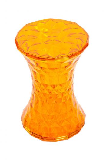 Стул-пуф Stone прозрачный оранжевый