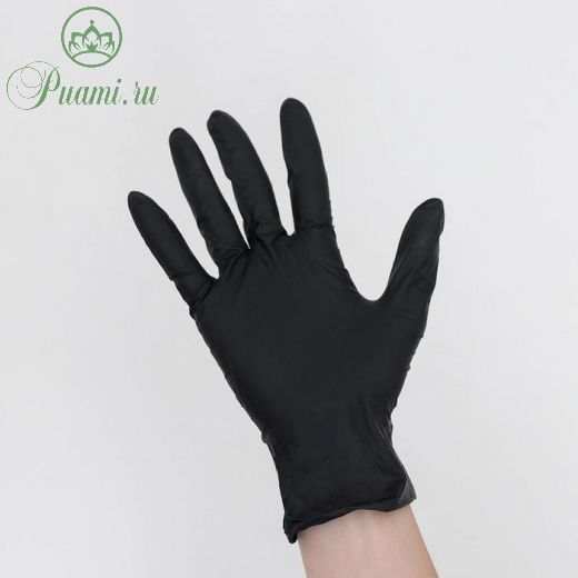Перчатки нитриловые смотровые нестерильные Manual, размер S, 100 шт/уп, цвет чёрный