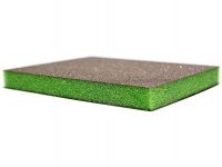 Р600 Siasponge flax pad Абразивная губка двусторонняя 98х120х13 мм, (Зеленая)