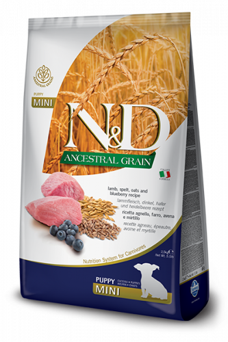 N&D Low Grain Lamb & Blueberry Puppy Mini (ягненок, черника для щенков мелких пород)
