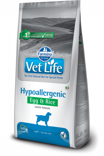 Vet Life Dog Hypoallergenic Egg & Rice (Гипоаллердженик яйцо+рис)