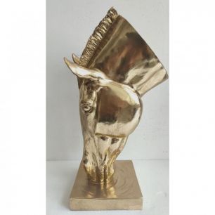 Статуэтка Horse Head, коллекция "Голова лошади" 30*57*21, Полирезин, Золотой
