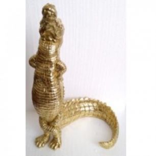 Статуэтка Krokodil, коллекция "Крокодил" 30*39*20, Полирезин, Золотой