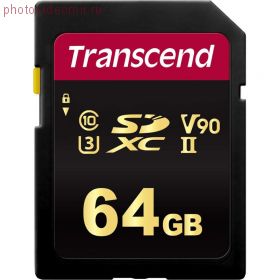 Карта памяти Transcend 700S 64Gb SDXC UHS-II U3 V90 (285/180 MB/s)