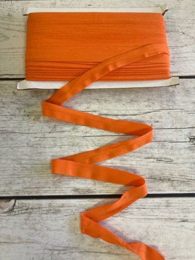 Окантовочная резинка-бейка  матовая оранжевая